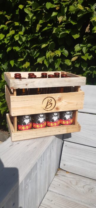 Houten bakje Roekeloze Lies 12 flesjes
